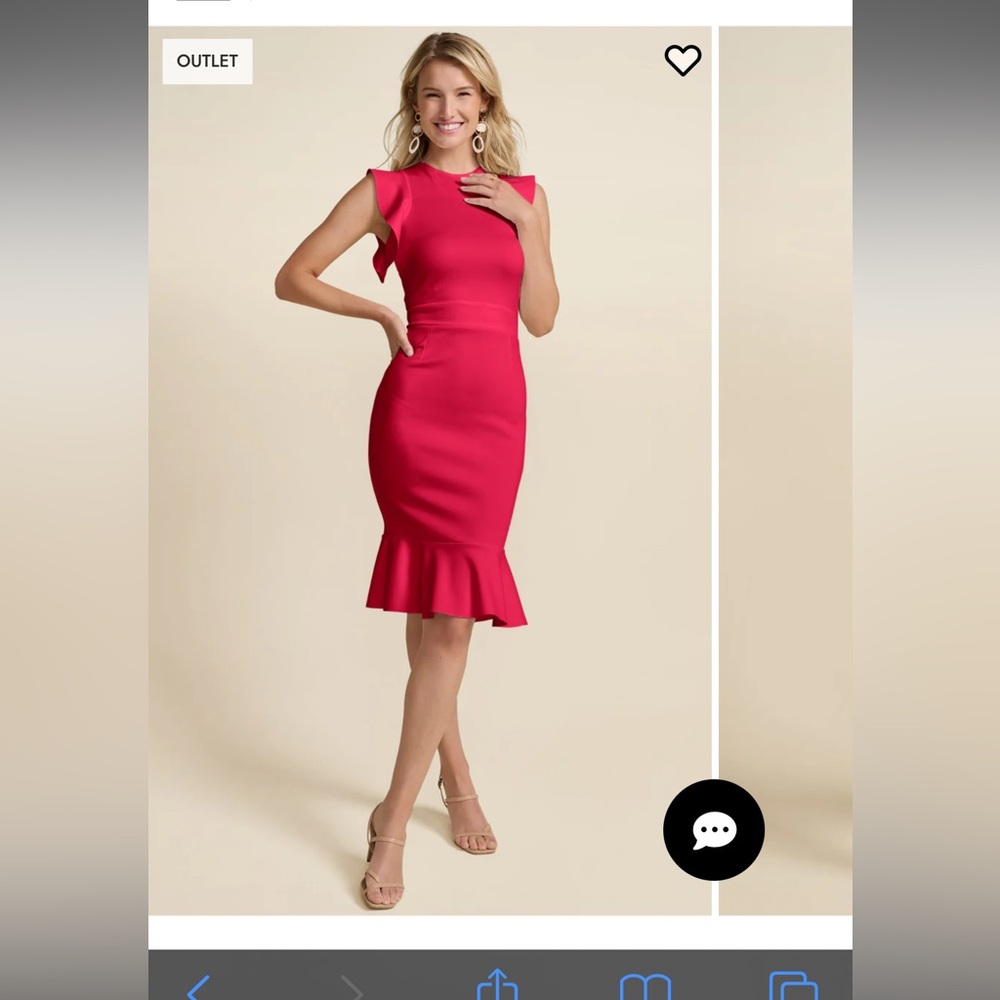 NEW Venus Red Dress scuba size small